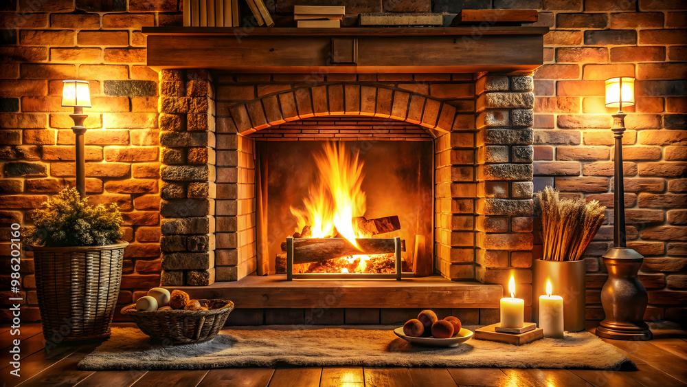 Cozy fireplace radiating warmth and light, creating a welcoming atmosphere, fireplace, warmth, light, atmosphere, cozy Cozy fireplace radiating warmth and light, creating a welcoming atmosphere, fireplace, warmth, light, atmosphere, cozy