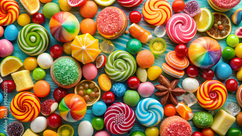 Colorful assortment of candies background, sweets, candy, colorful, variety, sweet treats, sugar, confectionery, dessert