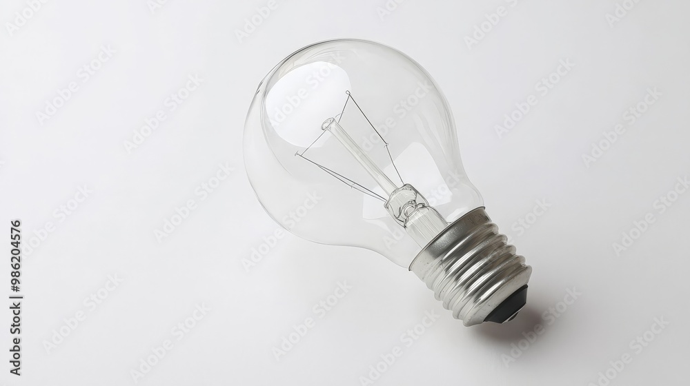 Single lightbulb isolated on white, minimalist and clean Single lightbulb isolated on white, minimalist and clean