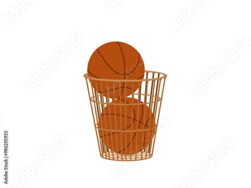 basketball on a white background.