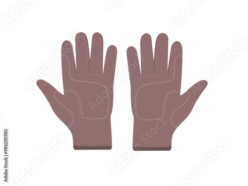 Agricultural gloves on a white background.