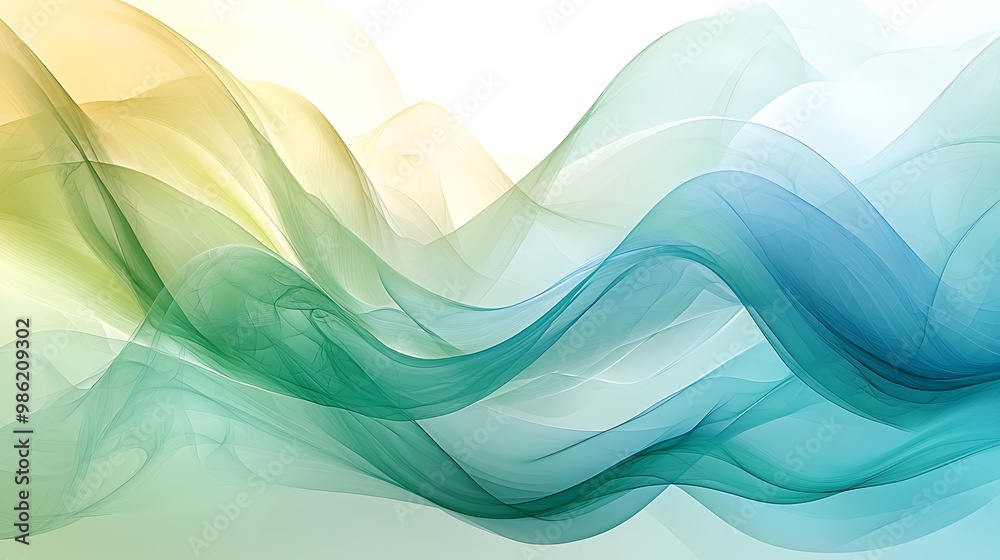 A dynamic wave pattern of green and blue forms an abstract, energetic background. A dynamic wave pattern of green and blue forms an abstract, energetic background.