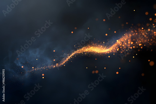 Abstract fire dance: a vibrant explosion of light and color paints the night sky in a celebration of magic and energy