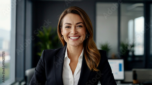 Successful Senior Businessman and woman Consultant Smiling in Modern Office Building