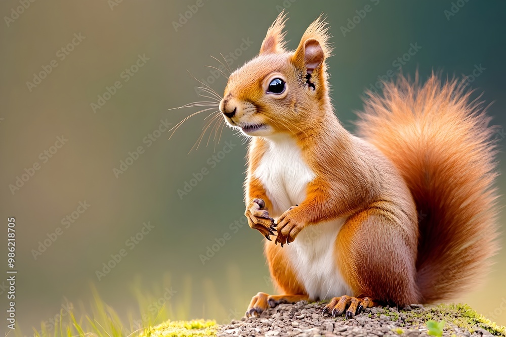 A Vibrant and Captivating Closeup of a Charming Red Squirrel in Its Natural Habitat A Vibrant and Captivating Closeup of a Charming Red Squirrel in Its Natural Habitat