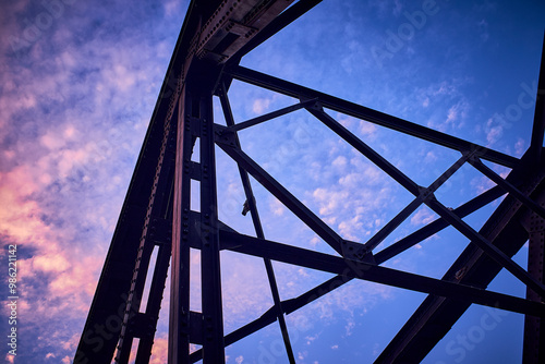 Old bridge steel frame