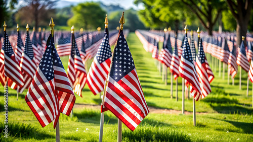 Memorial Day flag honoring fallen soldiers, Memorial Day, flag, United States, patriotic, remembrance