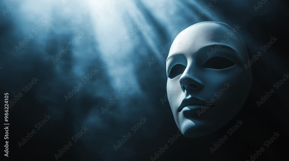 Mysterious mask under dramatic lighting floating in dark atmosphere, surreal feeling, conceptual art, eerie ambiance, fantasy, enigmatic presence Mysterious mask under dramatic lighting floating in dark atmosphere, surreal feeling, conceptual art, eerie ambiance, fantasy, enigmatic presence