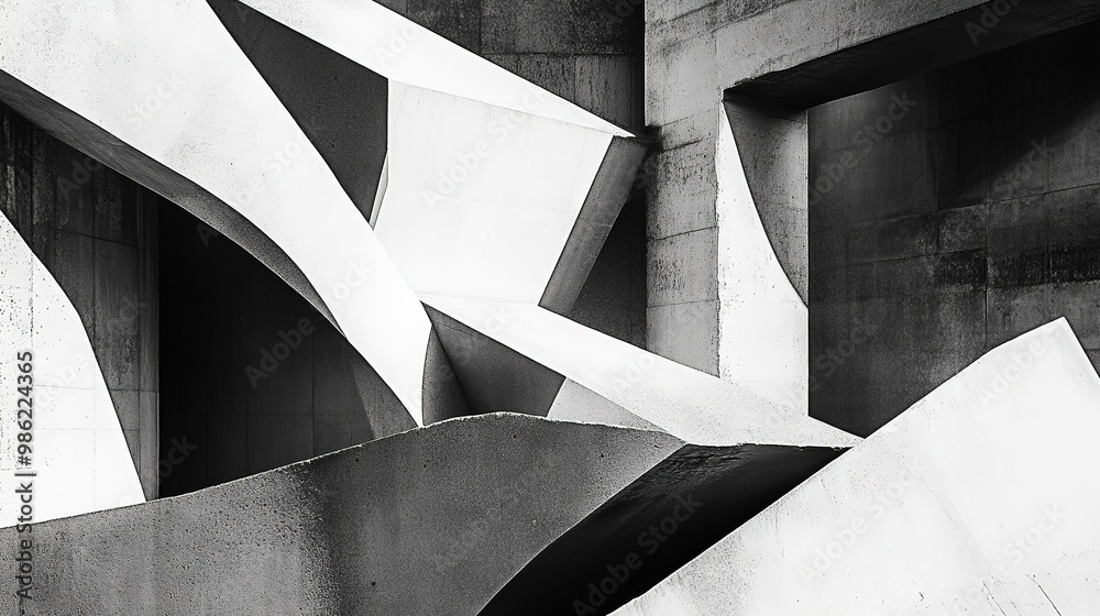 Fototapeta premium A black and white photo of a geometric design with a geometric pattern