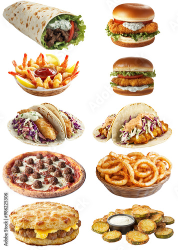 Delicious Fast Food Variety Platter