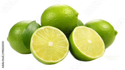 a group of limes and a whole lime