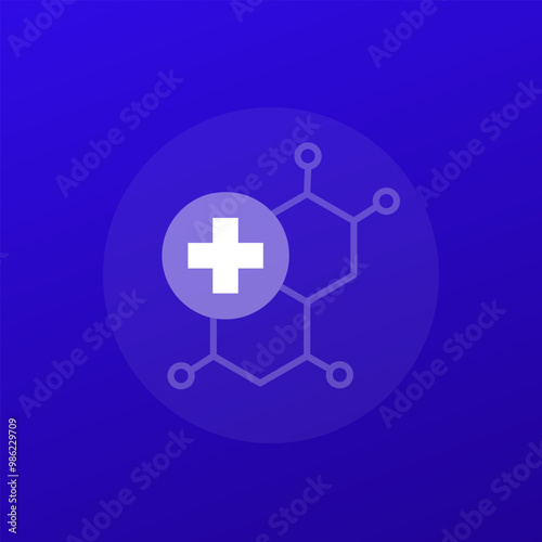 hormones and health icon, hormonal therapy, vector transparent design