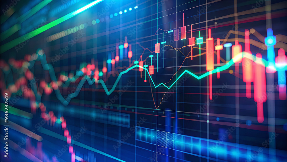 This visual representation showcases dynamic trading charts and graphs related to stock market analysis, highlighting trends and fluctuations in real-time This visual representation showcases dynamic trading charts and graphs related to stock market analysis, highlighting trends and fluctuations in real-time