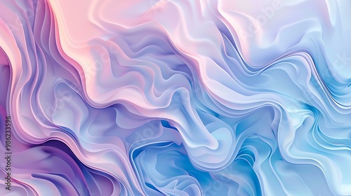 Abstract Background with Wavy Lines in Purple and Blue Colors