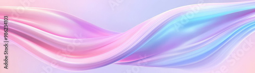 A pink and blue wave with a purple background