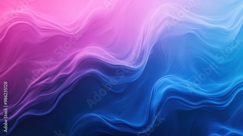 Abstract Wavy Blue and Pink Background