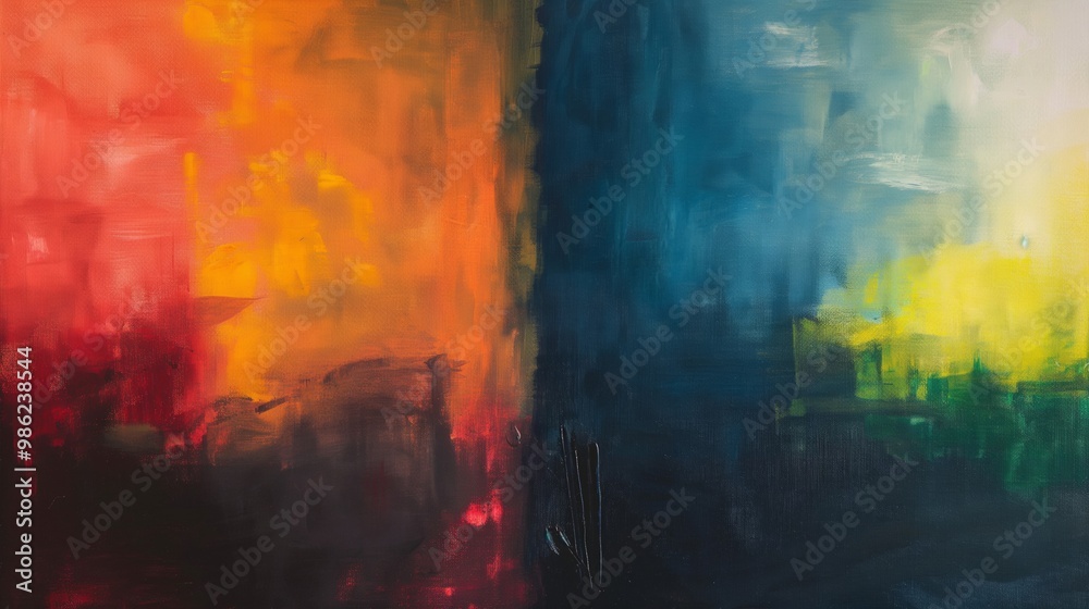 concept abstract art of opposition of hot and cold painting concept abstract art of opposition of hot and cold painting