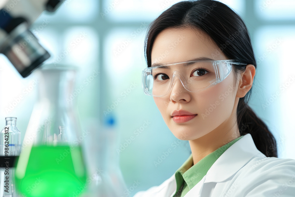 Close-up of a woman conducting research in a biochemical laboratory, showcasing advanced techniques and equipment, perfect for educational and scientific content. Close-up of a woman conducting research in a biochemical laboratory, showcasing advanced techniques and equipment, perfect for educational and scientific content.
