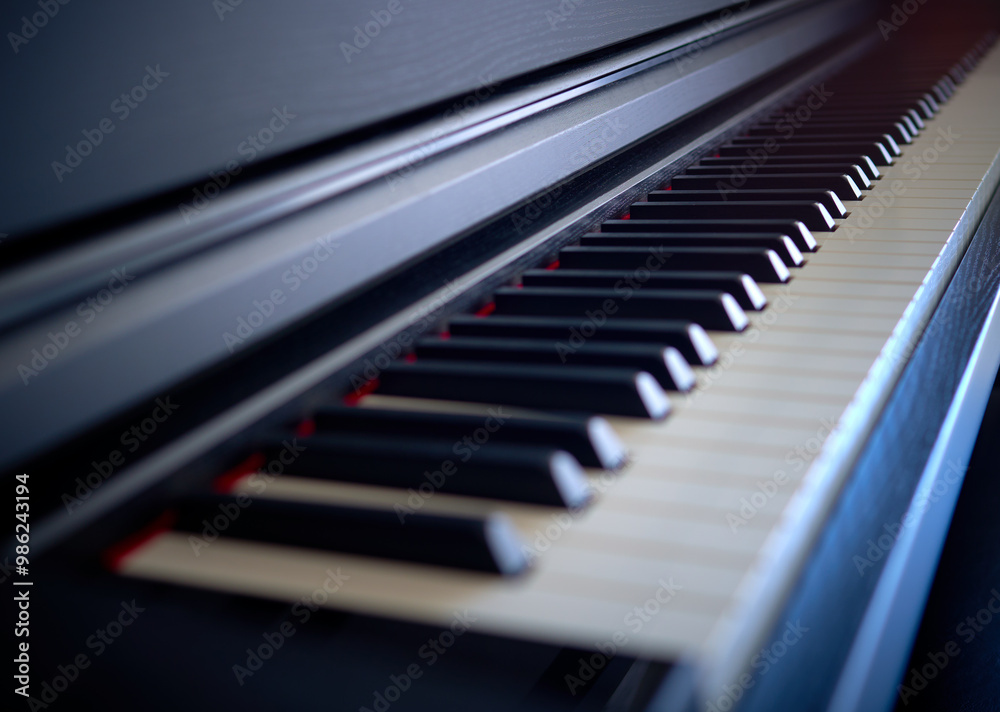 close-up of a piano keyboard fragment close-up of a piano keyboard fragment
