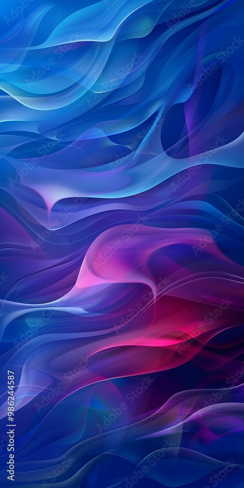 Obraz premium Abstract Blue and Purple Swirling Lines Background