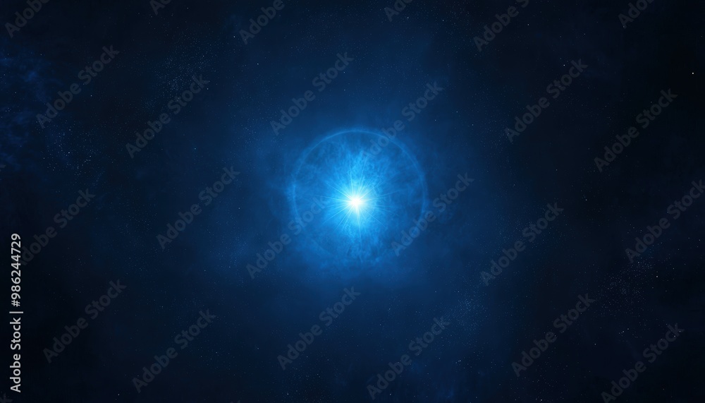 Obraz premium Blue star in space