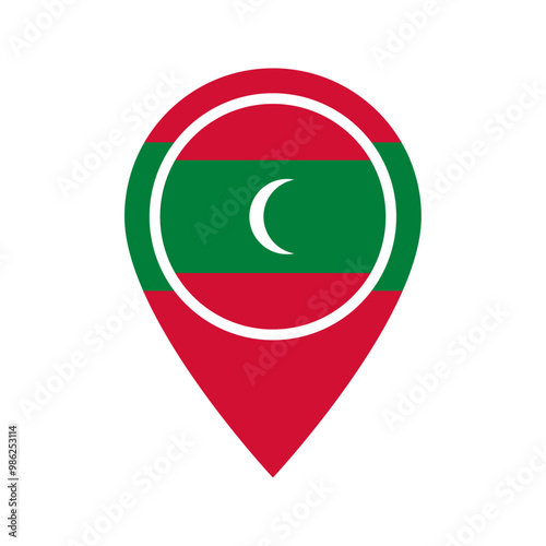 Maldives flag location icon Free Download Maldives flag location icon - GFXLoad