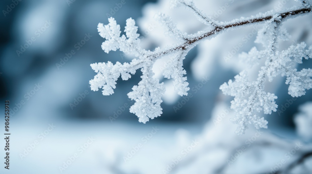 A detailed close-up shot of an evergreen branch covered in frost gives a mesmerizing view of intricate ice patterns, capturing the essence of winter's elegance and tranquility. A detailed close-up shot of an evergreen branch covered in frost gives a mesmerizing view of intricate ice patterns, capturing the essence of winter's elegance and tranquility.