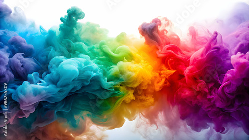 Colorful abstract watercolor smoke cascade background, watercolor, colorful, abstract, smoke, cascade, artistic, vibrant, colorful