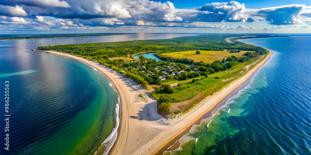 Aerial view of Mastic Beach on Long Island's coastline, Mastic Beach, Long Island, aerial view, coastline, seaside, beach Aerial view of Mastic Beach on Long Island's coastline, Mastic Beach, Long Island, aerial view, coastline, seaside, beach