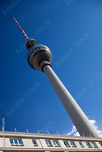 Television Tower Reaching for the Sky in Berlin on a Bright Day