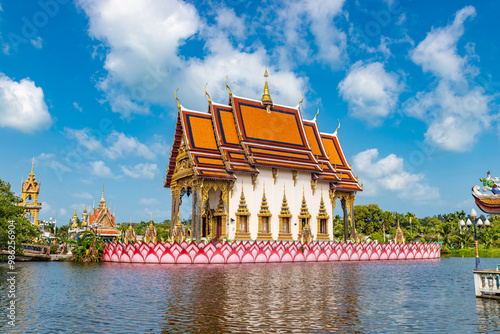 Chapel in Swamp Wat Plai Laem temple at Koh Samui, Surat Thani, Thailand.
