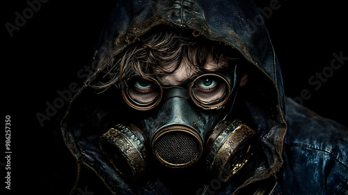 Portrait of a post apocalyptic warrior