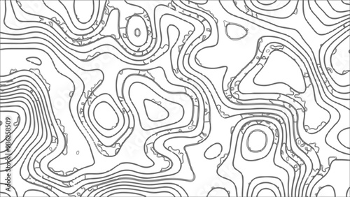 Topography vector background, banner. Imitation of a geographical map, contour lines. Modern design with topographic wavy pattern design.paper texture Imitation of a geographical map shades	
