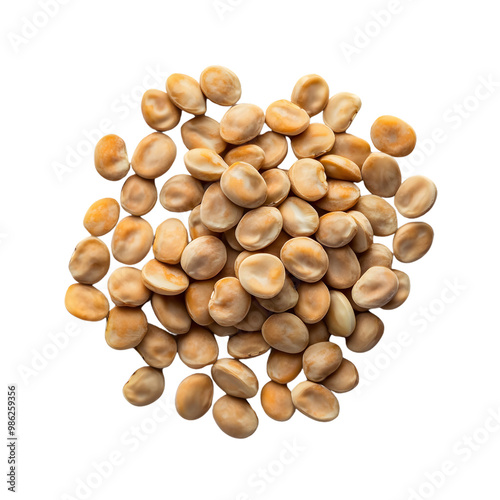 Lupini beans pile on transparent background showcasing nutritious snack trend photo