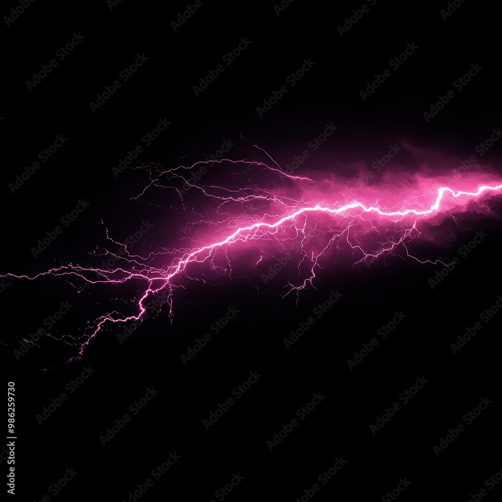 Pink lightning strike
