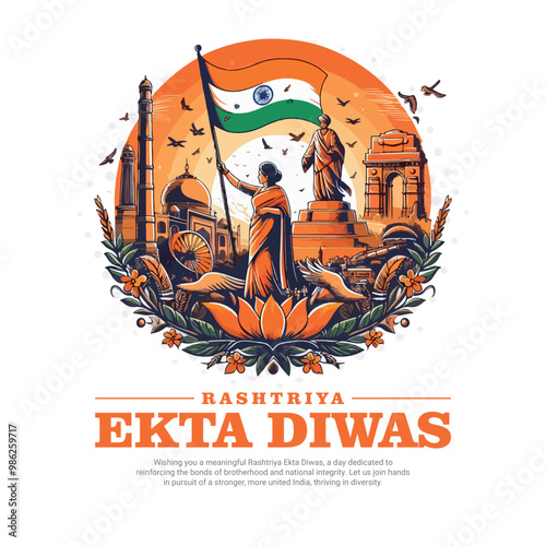 Rashtriya Ekta Diwas and National Unity Day social media post banner template photo