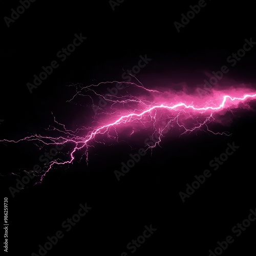 Pink lightning strike