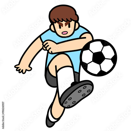 Football Soccer Player Shoot