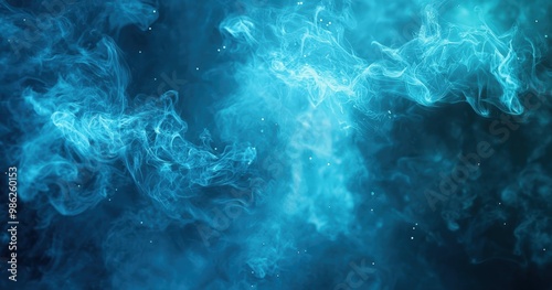 Abstract blue smoke