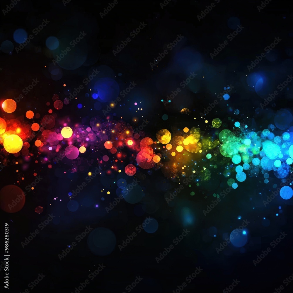 Obraz premium Rainbow bokeh lights