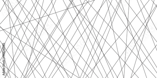 Black and white abstract random chaotic liens background. Geometric lines with banner design Transparent PNG available Abstract grey and silver random. 