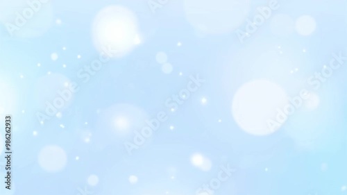 冬の夜に輝く円形の粒子がクリスマスのお祝いを彩る幻想的なアニメーション。生成AI