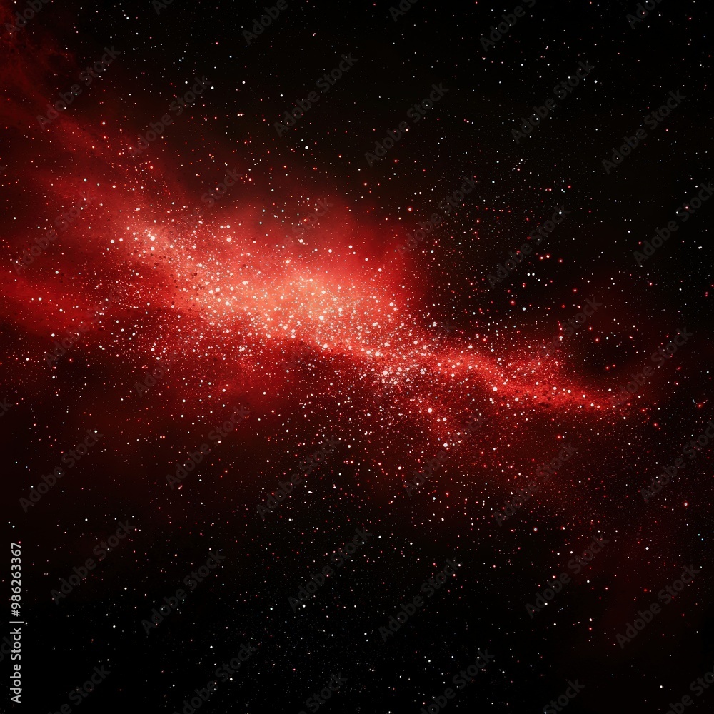 Fototapeta premium Red nebula in space