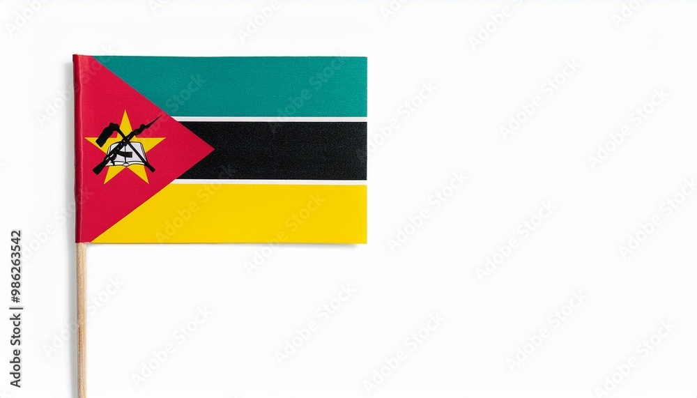 小さな紙のモザンビーク共和国の国旗（small paper Mozambique flag）
