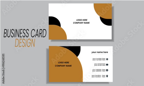 Creative business card minimalist double sided real-estate template 
