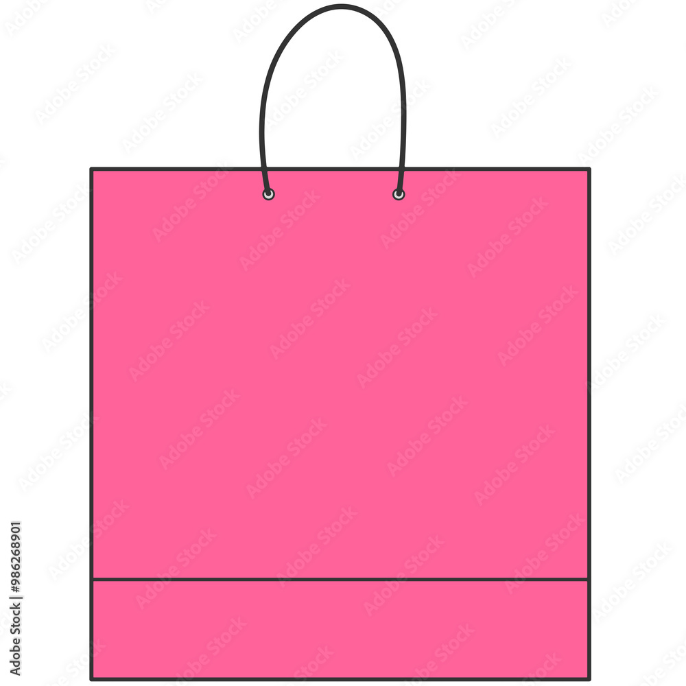 pink shopping bag cartoon illustration pink shopping bag cartoon illustration