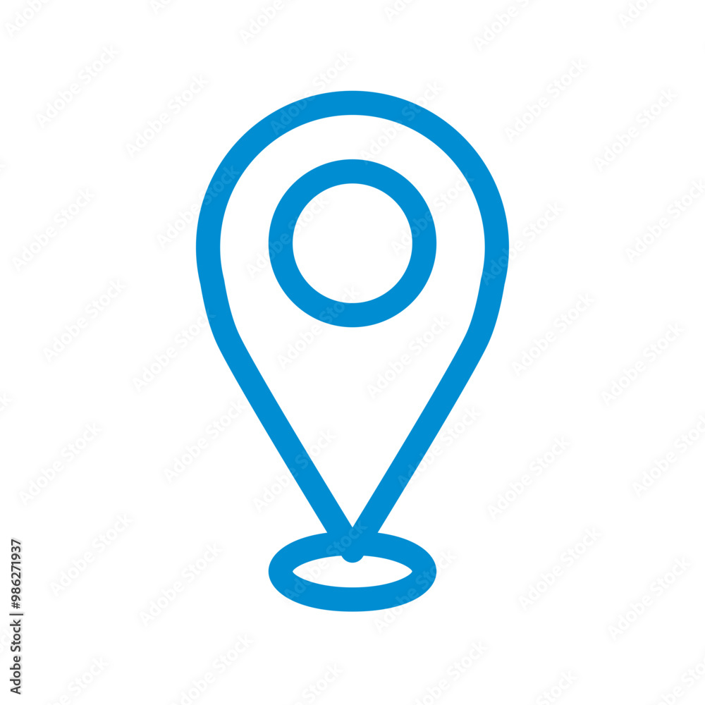 Blue vector icon. Location sign Blue vector icon. Location sign