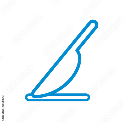 Blue vector icon.  Medical knife scalpel