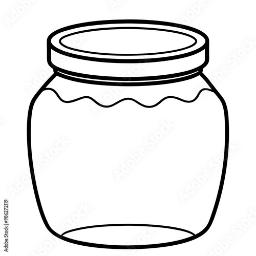 jam line art vector illustration 