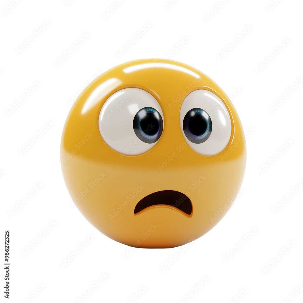 Fototapeta premium Trójwymiarowy uśmiechnięty emoji na przezroczystym tle, idealne do dodania zabawnego akcentu w projektach graficznych lub jako element interfejsu.